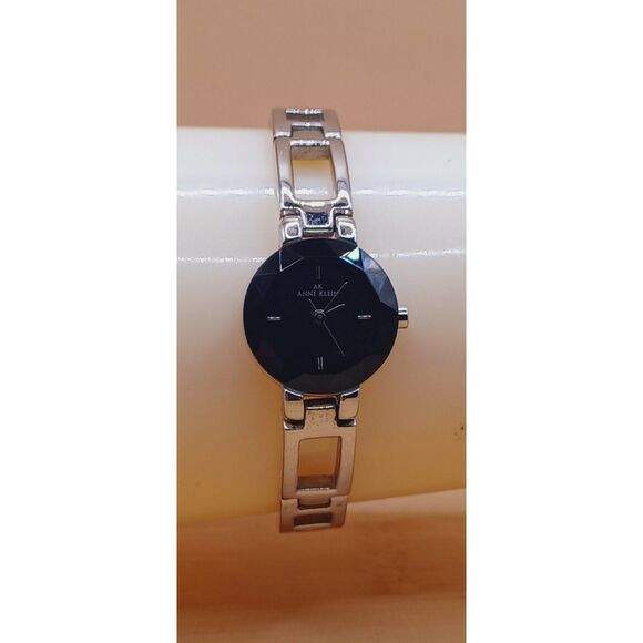 Anne Klein Diamond Black Dial Round Case - Picture 10 of 10